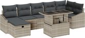 vidaXL Tuinbank - Set - 8 - st - poly - rattan