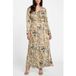 GUESS Marciano By Giselle Ls Long Dres Jumble Skin Print Taille : 44 | Maxi Robes Outlet | Femmes | Beige