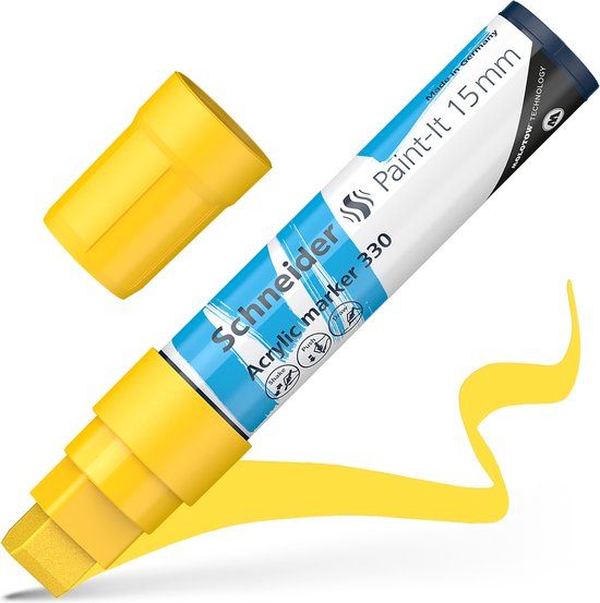 Schneider Schrijfwaren Schneider Paint-It 330 Acrylmarker - 15mm - Geel