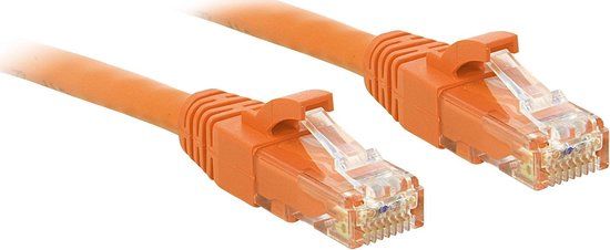 Lindy RJ45 Netwerkkabel - CAT 6 U/UTP - 3.00 m - Oranje - 1 stuk(s)