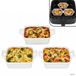 MamboCat set de 3 mini ovenschaal STABIL avec poignées rectangulaire blanc en porcelaine