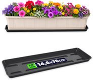 KADAX Bloempotstandaard Bloempotten 80cm Balkondoos Plastic Dienblad - Grafiet