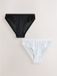 Next - Dames - Gladmakende hoog uitgesneden slips en dierenprint, set van 2 - Zwart
