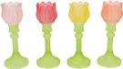 Countryfield theelichthouder tulp mat 22cm - decoratief sfeerlicht multicolor