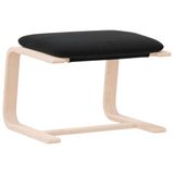 vidaXL - Voetenbank - 51x41x40 cm - stof - zwart