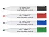 Q-CONNECT KF26038 markeerstift 4 stuk(s) Borstelpunt Zwart, Blauw, Groen, Rood