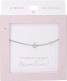 Depesche armband zilver met S-hanger en hartje - vriendschapssieraad.