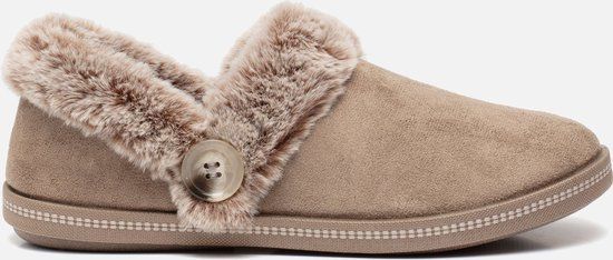 Skechers Cozy Campfire dames pantoffels - Beige - Maat 40