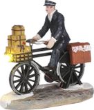 Luville - Postman newspaper delivery battery operated - Kersthuisjes & Kerstdorpen