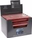 Merkloos Set van 2x stuks kerst diner tafelloper rood met glitters 250 x 28 cm - polyester