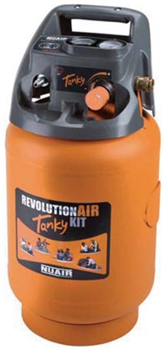 NUAIR TANKY - LUCHTRESERVOIR MET MANOMETERS - 14 L - 8 bar