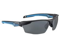 Bolle Tyron veiligheidsbril, werkplaatsbril met oogbescherming volgens EN166 en rookglas, zwart/blauw