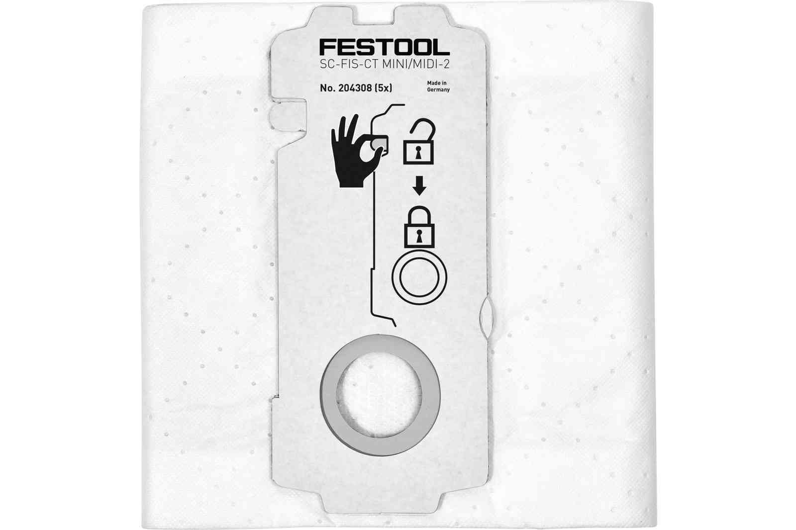 Festool SC-FIS-CT MINI/MIDI-2/5/CT15 Stofzuiger Stofzak - 5 stuks