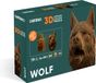 CARTONIC 3D-puzzelset – wolf – 3D-puzzel van karton – karton verandert in een figuur in reliëf – alle leeftijden – Wolf – 79 stuks kaartbord 3D puzzel