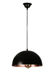 Opviq Scandinavische kroonluchter, 80 cm hoog, zwart en koper, 30 cm kapdiameter, E27-fitting, max. 40 W, duurzaam 100% metaal, ovengedroogde verf, elegante verlichting