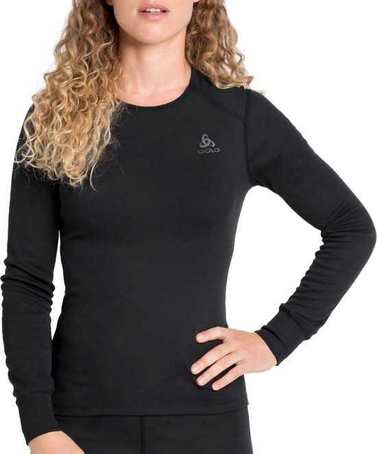 ODLO Active Warm Eco Women's Long Sleeve Thermal Shirt - Black - Size S