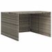 VidaXL Garage voor robotmaaier 86x90x52/57 cm poly rattan grijs