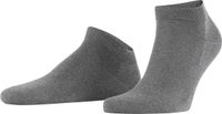 FALKE ClimaWool kort eenkleurig wol lyocell sneakersokken enkelsokken heren grijs - maat 41-42