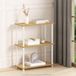 Merkloos Furinno Compact multifunctioneel rek met 3 niveaus, beukenhout, 29,46 x 29,46 x 75,18 cm