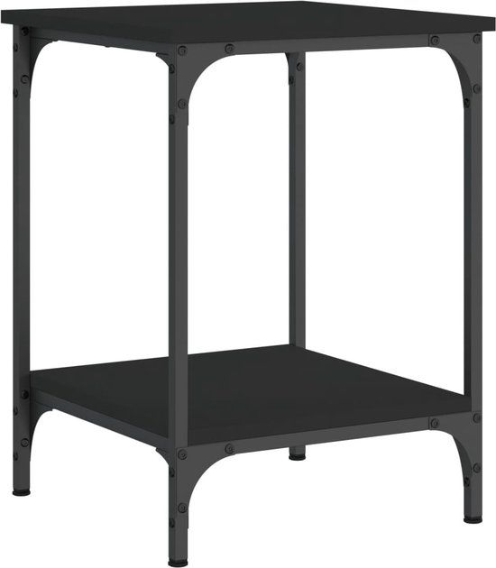 vidaXL Salontafel 40x40x55 cm bewerkt hout zwart
