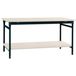 Manuflex BB5221.7016 stationaire bijzettafelbasis met melamine schijf + legbord, bxdxh: 1500 x 800 x 780 mm antraciet