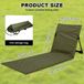Solidchoice - Fauteuil de plage pliable avec dossier - Léger, pour extérieur, noir/vert