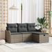 vidaXL Banc de jardin en poly rotin gris/gris foncé 2 places