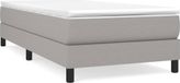 Boxspring lit 90x200 cm tissu gris clair