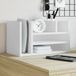 Maison Exclusive Organiseur de bureau, blanc, 44,5 x 24 x 25 cm, en panneaux de fibres de bois