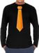 Bellatio Decorations Verkleed shirt voor heren - stropdas oranje - zwart - carnaval - foute party XXL