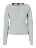 PIECES Pcmarie LS Poin Cardigan Jrs Noos BC, Clair Gris Melange, XS Femme