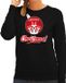 Bellatio Decorations Shoppartners Bv Rendier Kerstbal sweater / kersttrui Merry Christmas zwart voor dames - Kerstkleding / Christmas outfit S