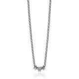 Zinzi Mart Visser by ZINZI zilveren schakelketting 45cm met witte zirconia's