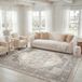 Safavieh Brentwood Collection BNT865B Medaillontapijt, 2,4 x 3,4 m, crème/grijs