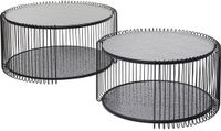 Kare Design Salontafel Wire Double Bubble Zwart (2/Set)