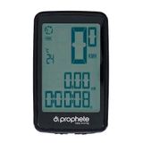 Prophete Fietscomputer met draadloze transmissie | 14 functies | beeldschermverlichting | incl. houder | montage zonder gereedschap | zwart