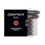 Caran D'Ache 8021-070 inktpatronen, rood, 6 stuks