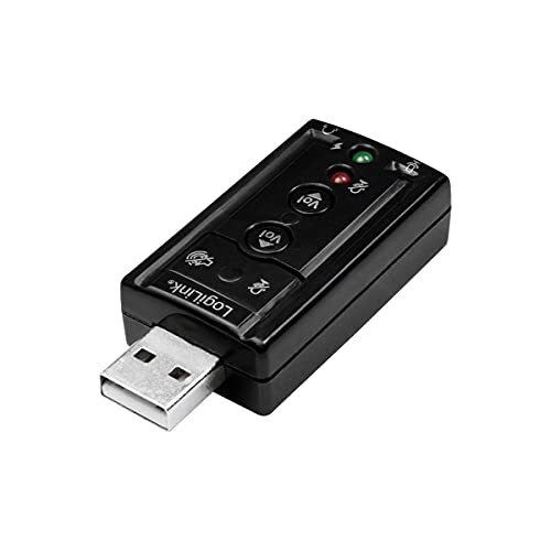 LogiLink UA0078 - USB geluidskaart met Virtual 7.1 geluidseffect, luidspreker/microfoon/headset/IP-telefoon verbinden met de pc