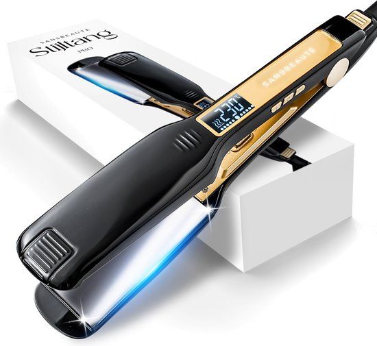 Sansbeauté Professionele Stijltang - 2 in 1 - Classic Black
