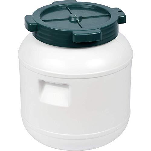 Browin 360010 plastic vat om te gisten, te bewaren, wit, 10 l met schroefdop, kool, komkommers, groenten in zoutlak, plastic, wit