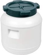 Browin 360010 plastic vat om te gisten, te bewaren, wit, 10 l met schroefdop, kool, komkommers, groenten in zoutlak, plastic, wit