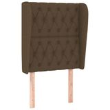VidaXL Hoofdeind & Voeteind Donkerbruin Polyester Hout 1470 mm x 230 mm x 780 mm