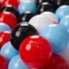 KiddyMoon Plastic Ballen Voor Kinderen Ø 6Cm Kleurig Gecertificeerd, Zwart-Wit-Rood-Babyblue, 1200 Ballen/6Cm