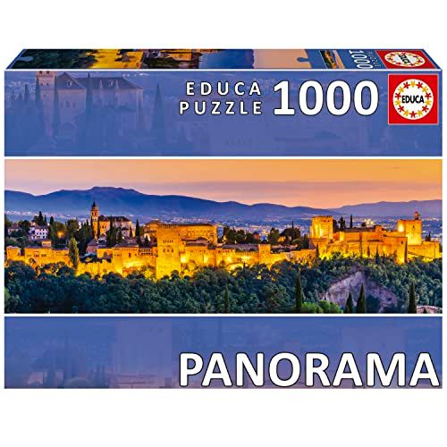 Educa - Alhambra Granada | Puzzel met 1000 delen in panoramisch formaat (19576)
