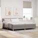 Maison Exclusive - Lit boxspring avec coussins et tête de lit, couleur taupe, 200 x 200 cm, tissu