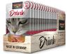 Leonardo Drink Beef [20 x 40 g multipack rundvleesvariëteit] Kattendrank | Graanvrije vleesbouillon met vleesreepjes | Voedingssupplement voor katten
