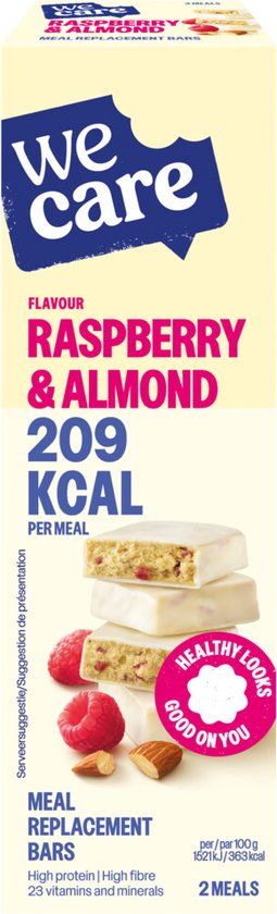 WeCare Meal Replacement Bars Raspberry Almond 116 gr