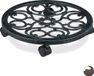 Merkloos Relaxdays Plantentrolley rond, metaal, voor binnen en buiten, antiek, Ø 38 cm, groen