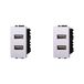 IXTRIMA Dubbele USB-opladermodule 5 V 2,1 A - 2 USB-A-poorten, kleur wit, compatibel met Bticino Living Light/International, 2 stuks