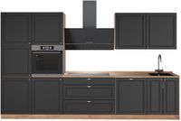 Vicco Complete keukeneenheid Fame-Line, Anthrazit-Gold Landhaus/Goudkleurig Eiken, 340 cm